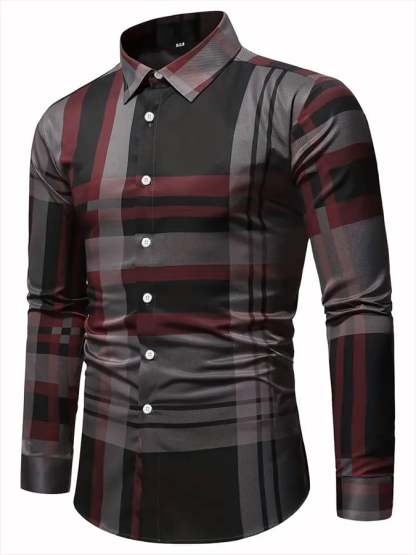Men's Plaid Business Casual Shirt