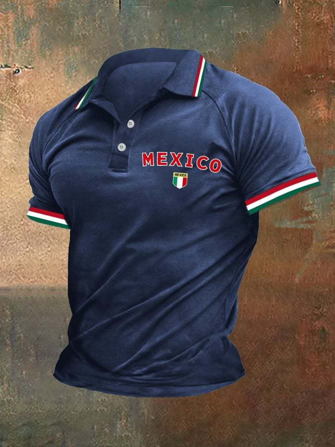 Men's Simple Mexican Print Polo