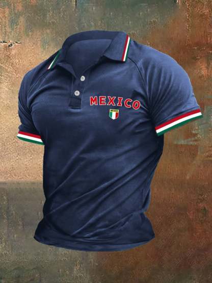 Men's Simple Mexican Print Polo