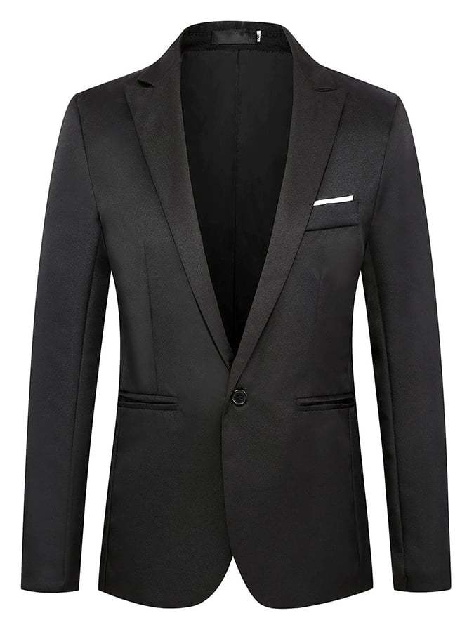 Men's Formal Single-Button Slim Fit Blazer