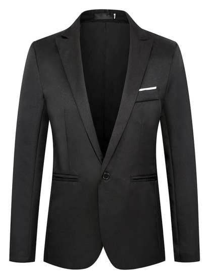 Men's Formal Single-Button Slim Fit Blazer