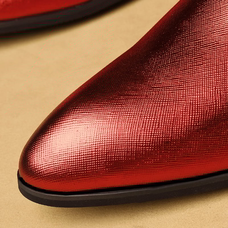 Men's Business Casual Lace-up Pointed Toe Faux Leather Shoes