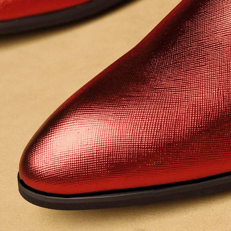 Men's Business Casual Lace-up Pointed Toe Faux Leather Shoes