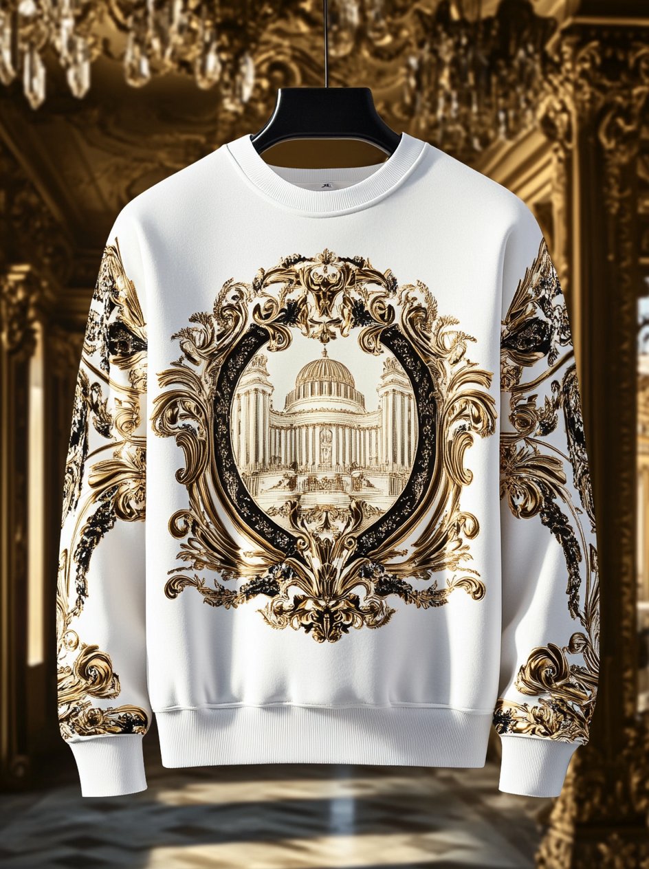 Men's Vintage Luxury Crew Neck Sweatshirt