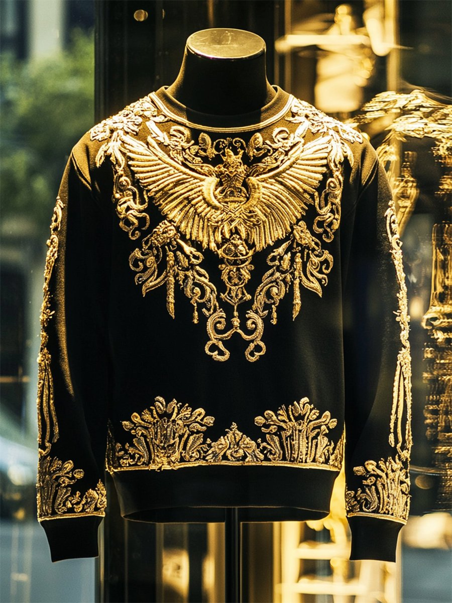 Men's Vintage Luxury Pullover Sweatshirt