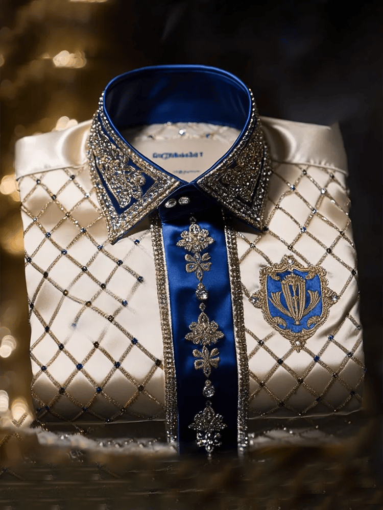 Men's Satin Luxe Long Sleeve Button Down Shirt