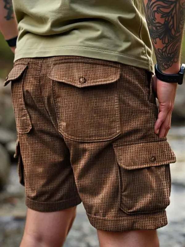 Men's Vintage Multi-Pocket Cargo Shorts