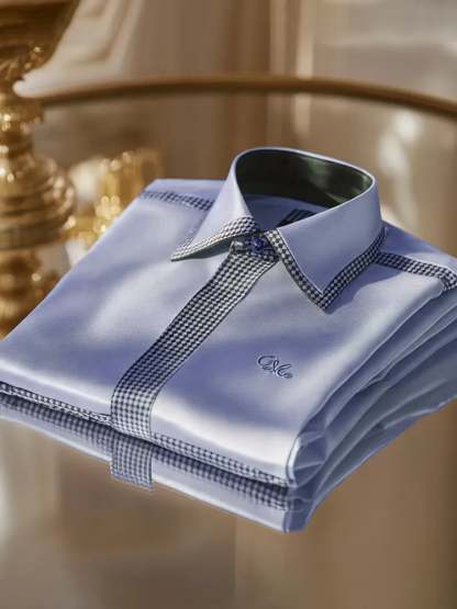 Men's Silk Business Luxury Long Sleeve Shirt