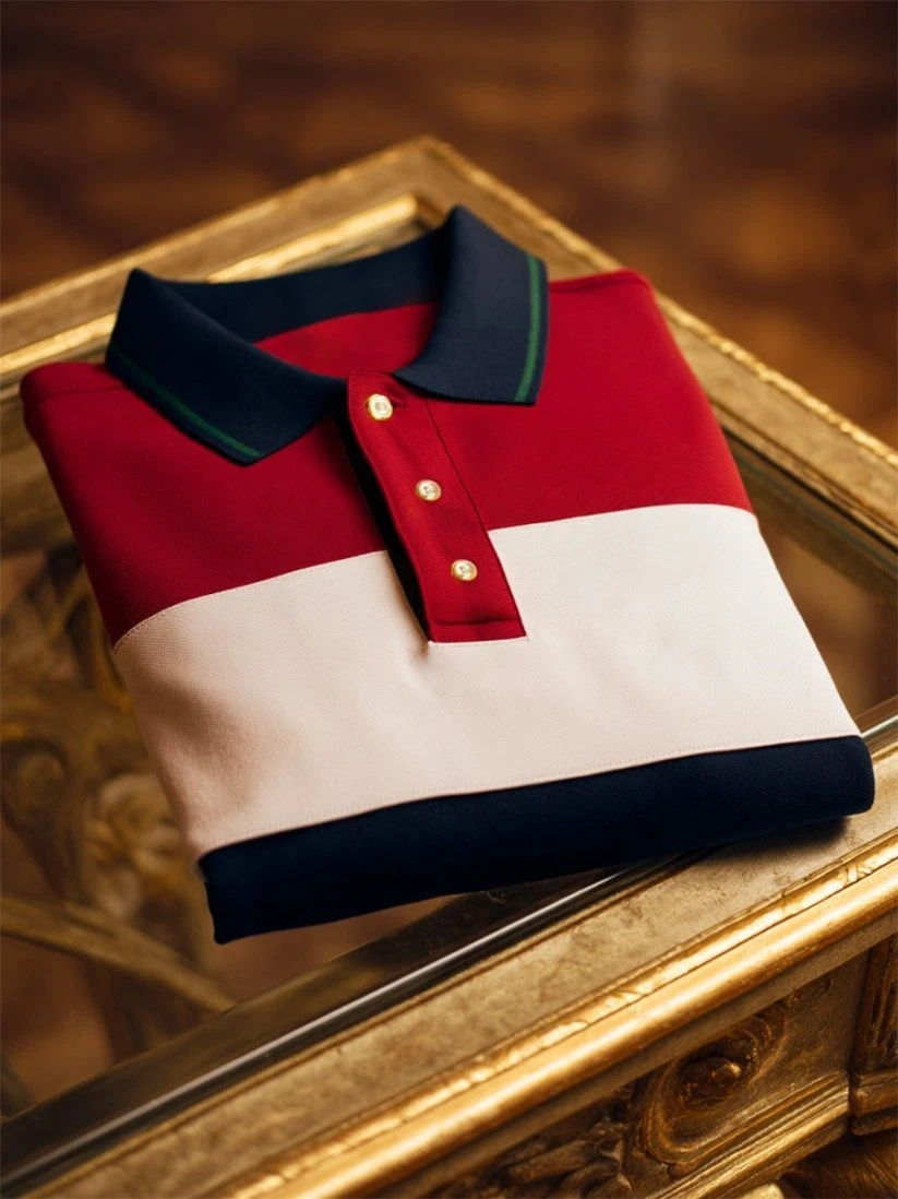 Men's Business Casual Button Short Sleeve Polo Shirt