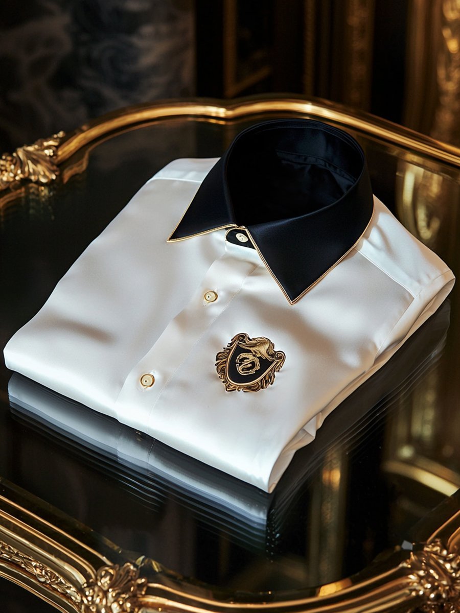 Men's Satin Luxury Business Long Sleeve Shirt