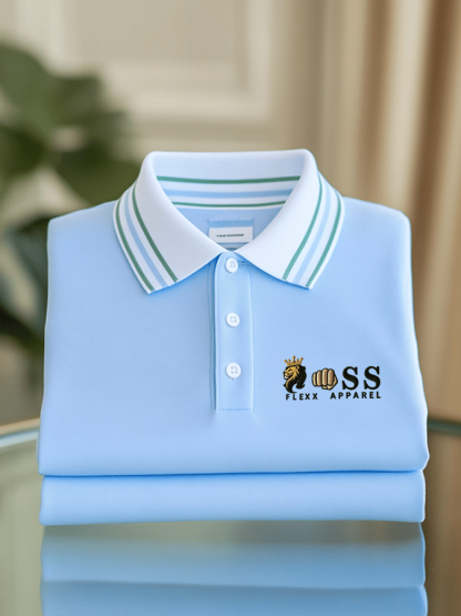 Men's Business Casual Printed Polo Shirt