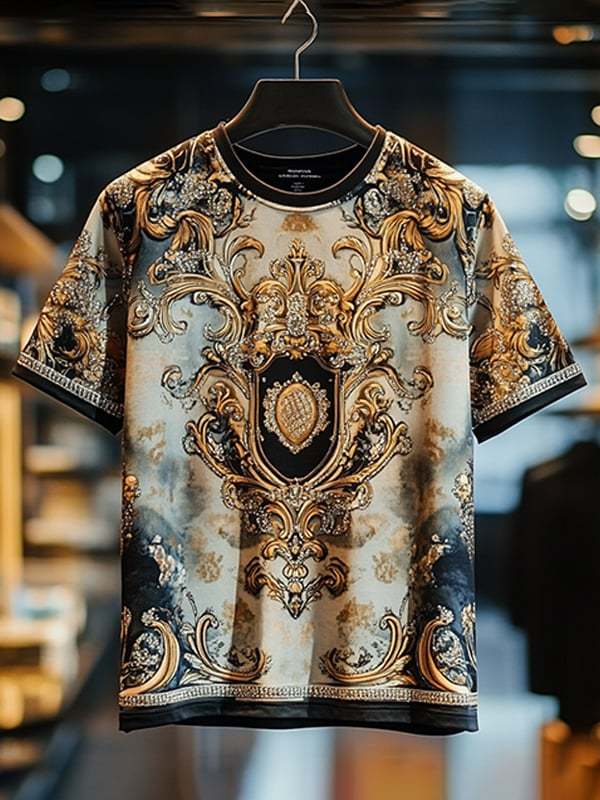 Men's Business Luxury Printed Short Sleeve T-Shirt