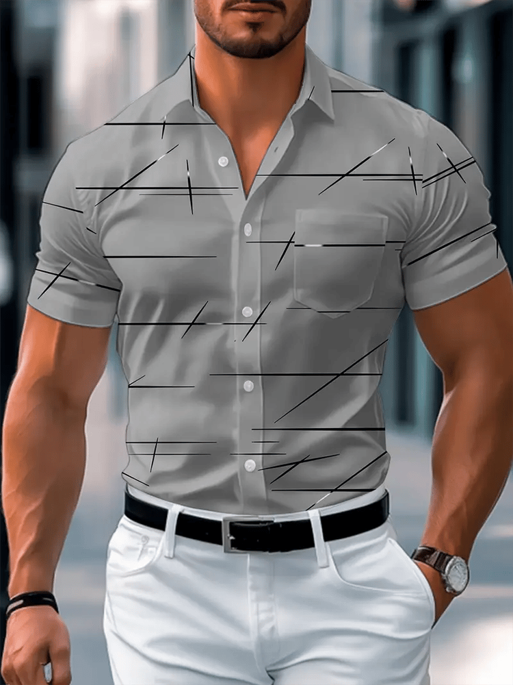 Men's business short-sleeved shirt