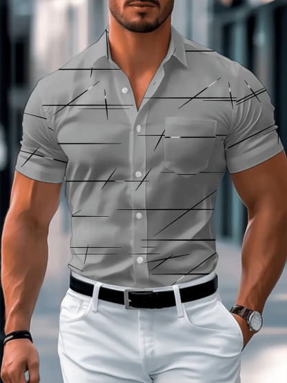 Men's business short-sleeved shirt