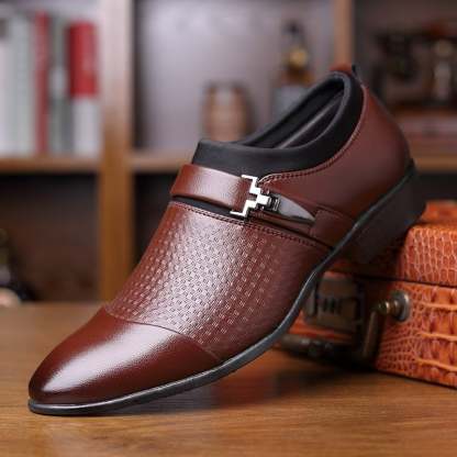 British Style Formal Wear Business Breathable Non-Slip Leather Shoes