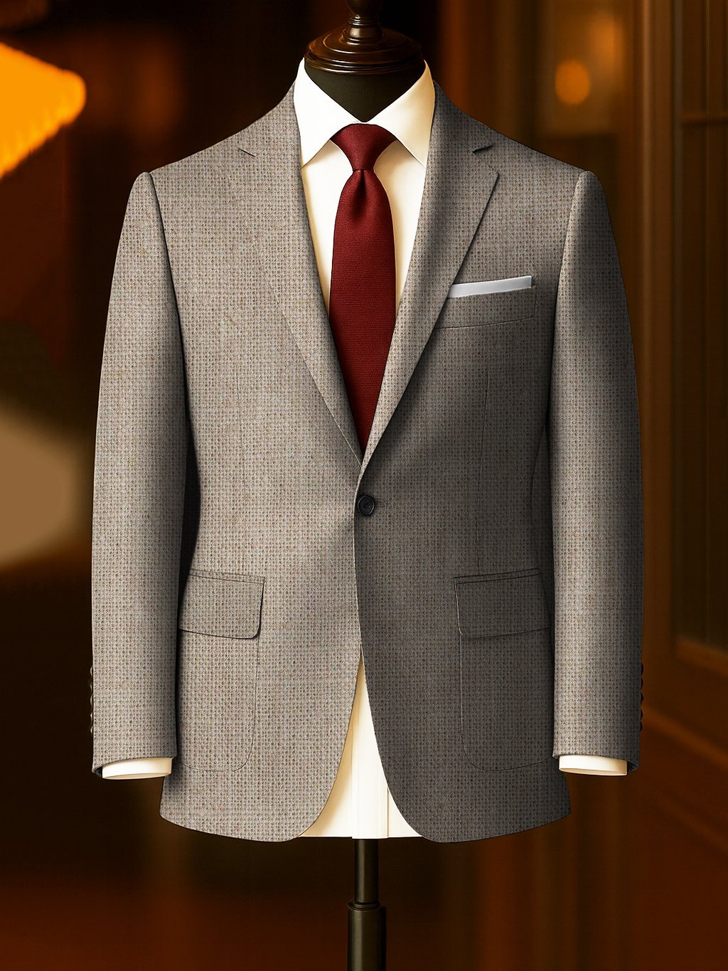 Men's Business Casual Large Pocket Plaid Blazers