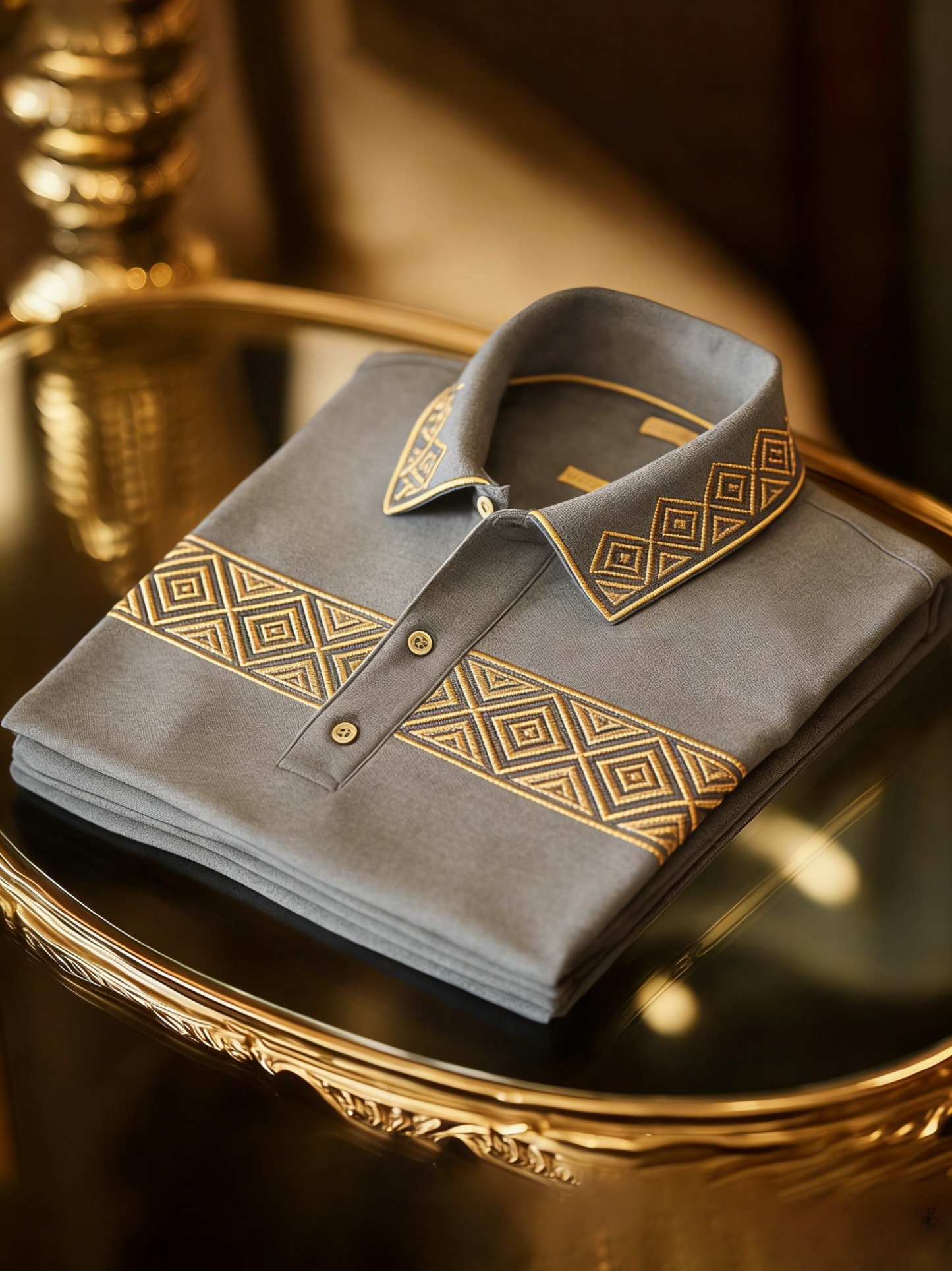 Men's Classic Business Button Short Sleeve Polo Shirt