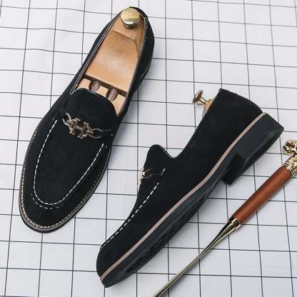 Fashion Trend British Style Business Casual Suede Loafers