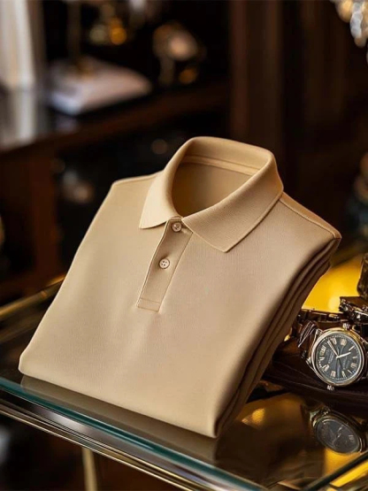 Men's Business Alligator Casual Button Short Sleeve Polo Shirt