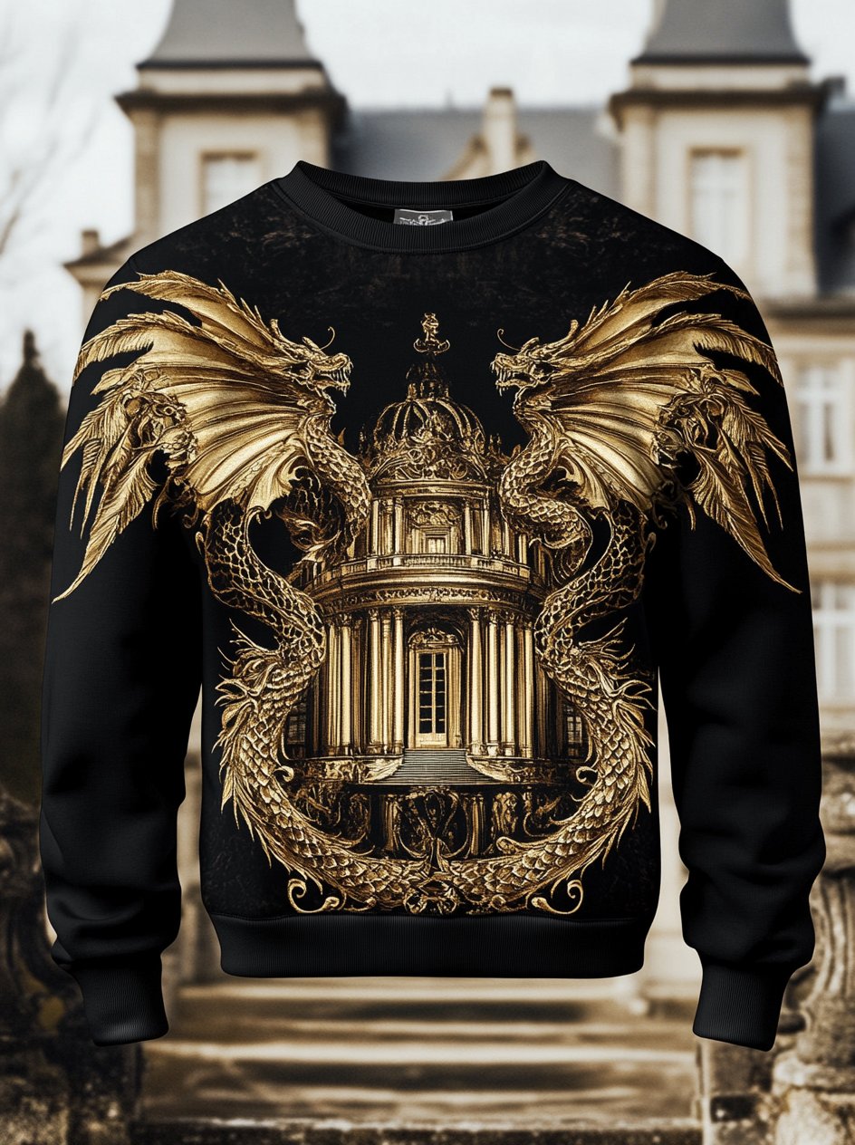 Men's Vintage Luxury Crew Neck Sweatshirt