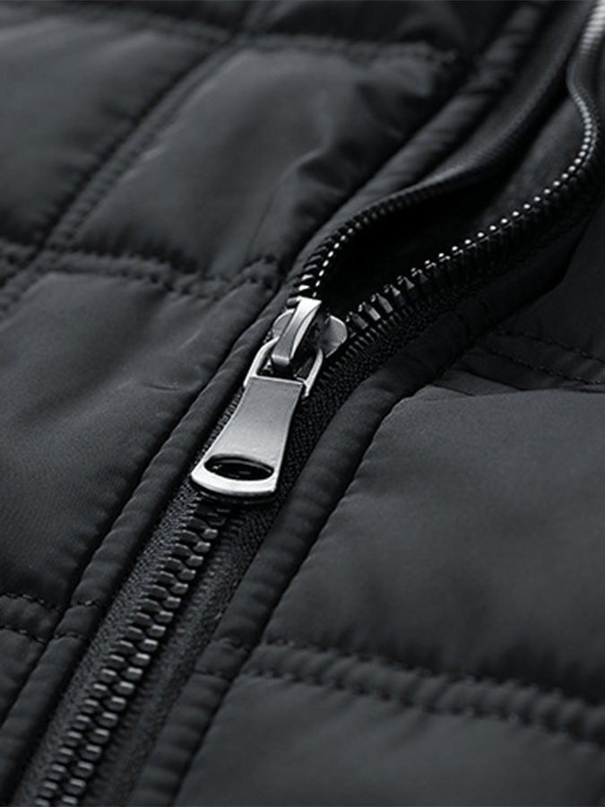 Men's Vintage Plaid Cotton Waffle Patchwork Casual Cotton Jacket