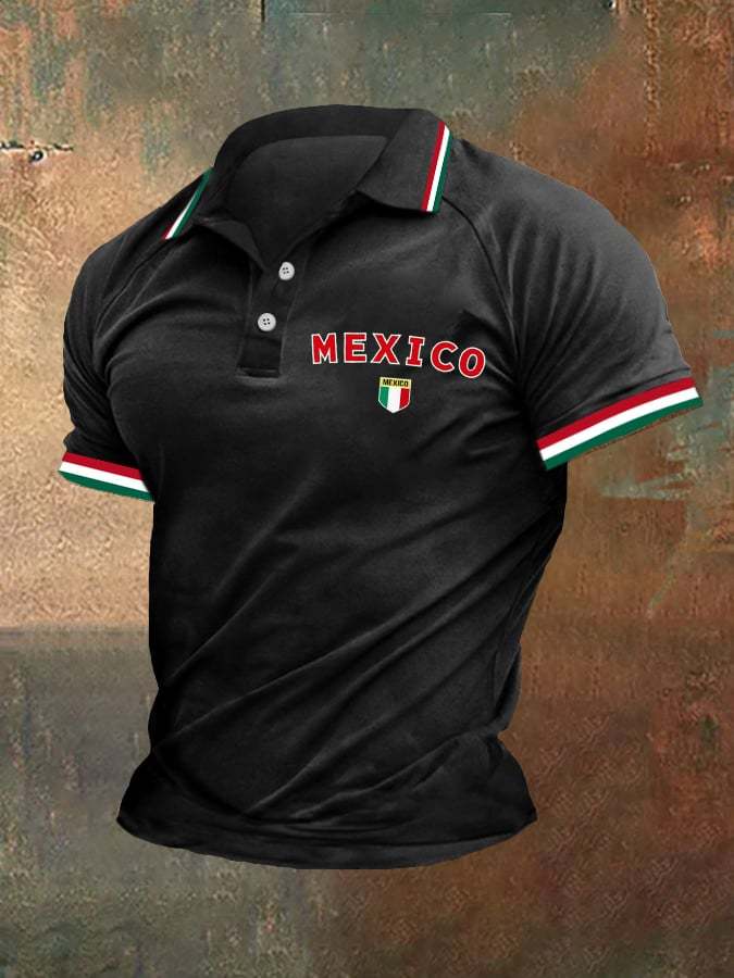 Men's Simple Mexican Print Polo