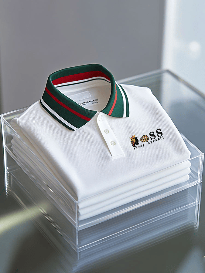 Men's Business Casual Printed Polo Shirt