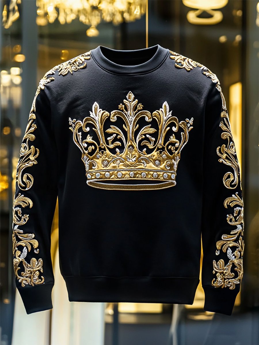 Men's Vintage Luxury Pullover Sweatshirt
