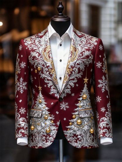 Men's Business Casual Christmas Suit Outerwear