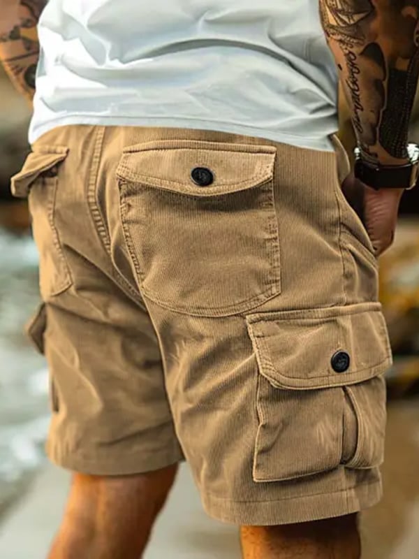 Men's Vintage Multi-Pocket Cargo Shorts
