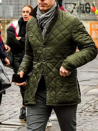 Men's Retro Pleated Cotton Casual Coat