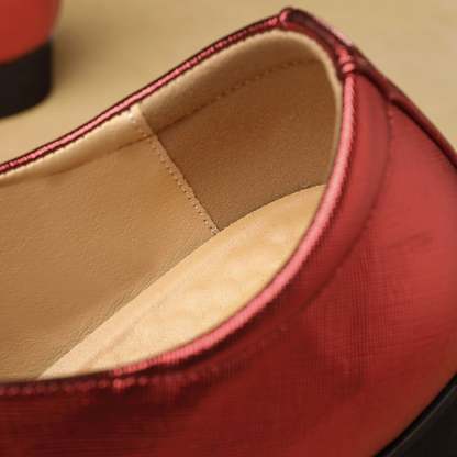 Men's Business Casual Lace-up Pointed Toe Faux Leather Shoes