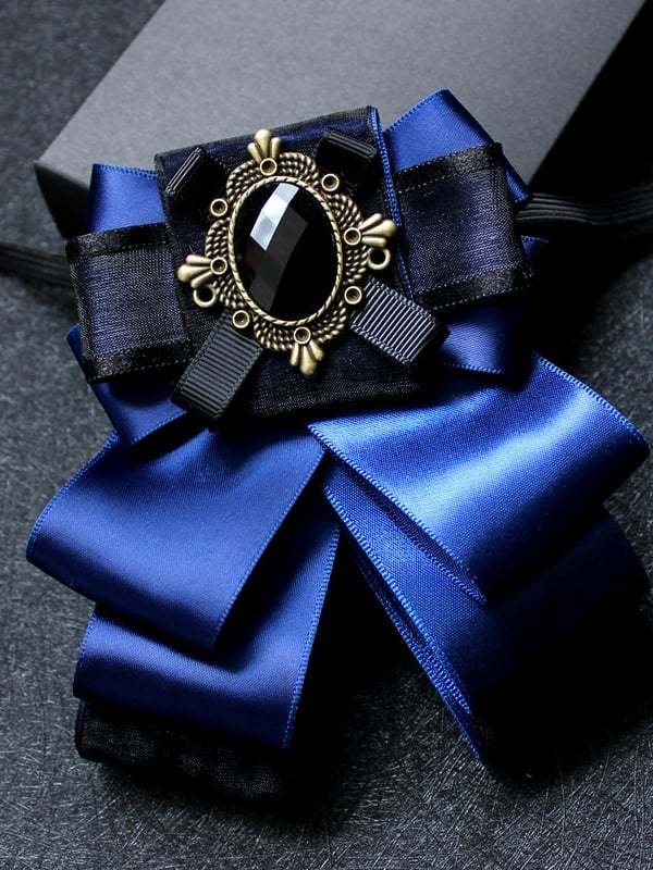 Men's Satin Double Layer Formal Suit Banquet Bow Tie