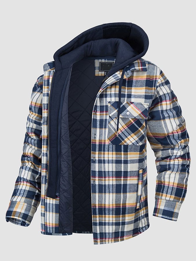 Men's Fall Winter Hooded Warm Thickened Padded Jacket