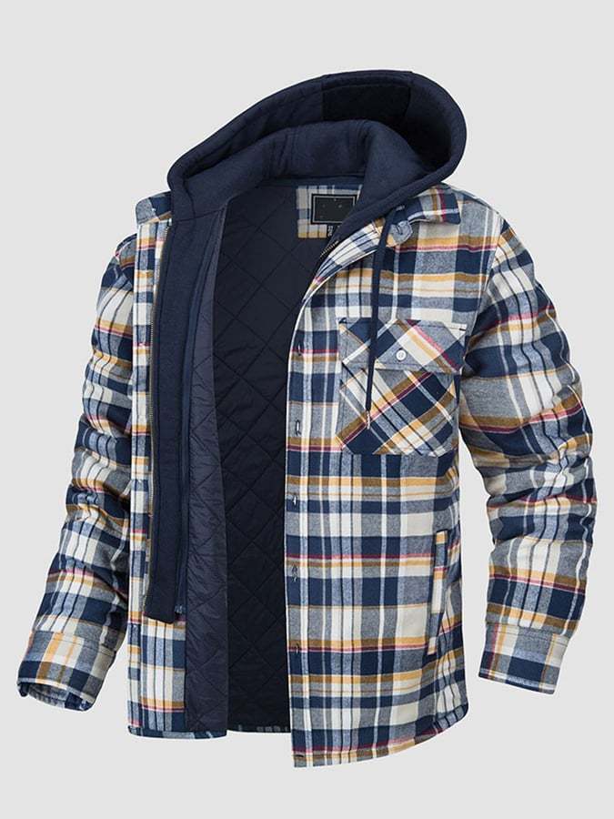 Men's Fall Winter Hooded Warm Thickened Padded Jacket