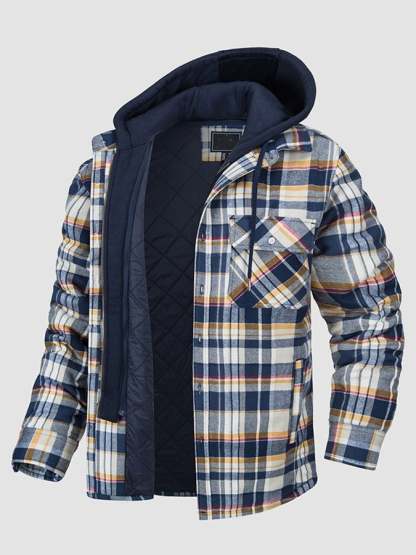 Men's Fall Winter Hooded Warm Thickened Padded Jacket