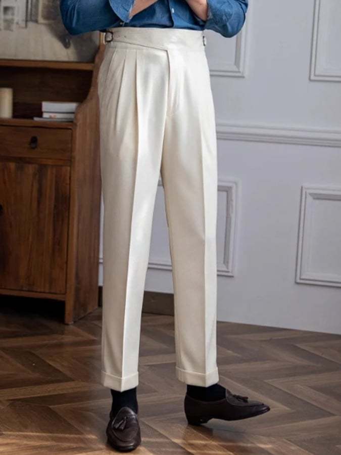 Men's Casual High Waisted Pants