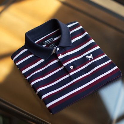 Men's Business Casual Button Short Sleeve Polo Shirt