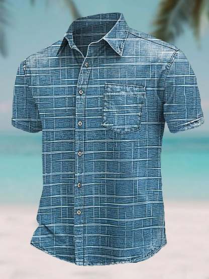 Men's Resort Print Short Sleeve Shirt
