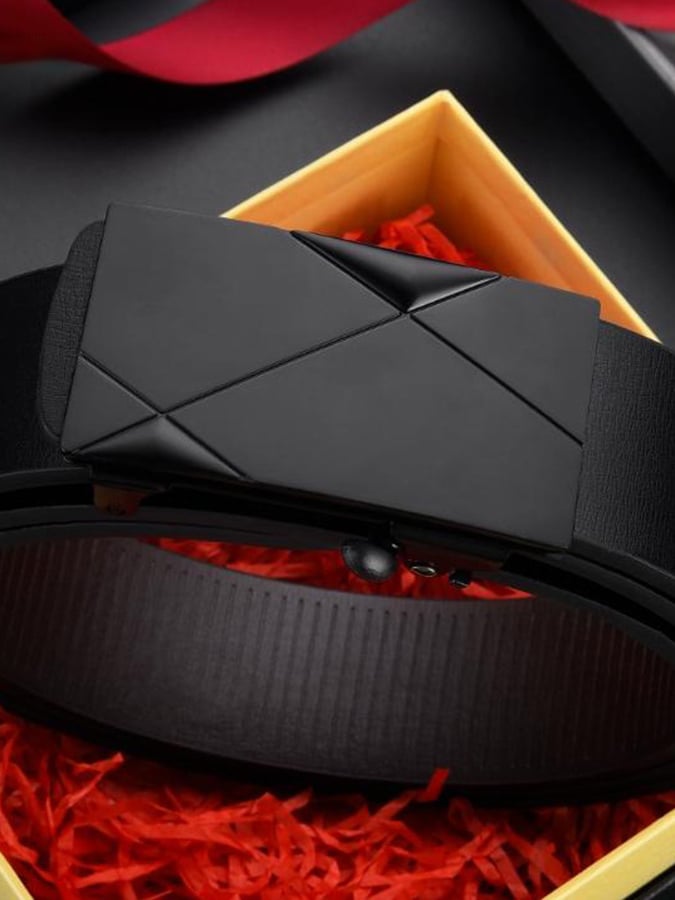 Men'S Automatic Buckle Smooth Buckle Business Belt