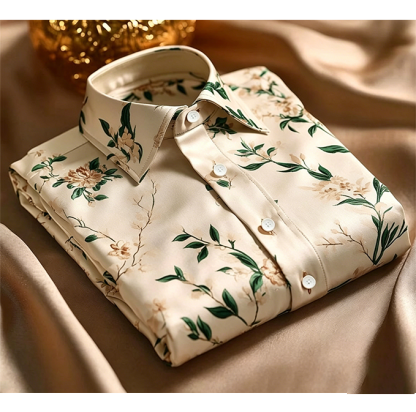 Business Casual Floral Print Shirt