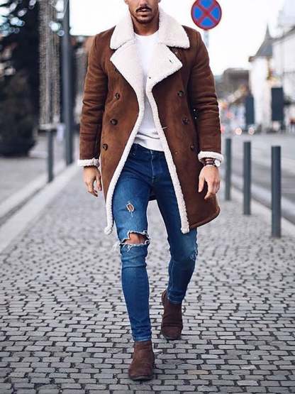 Men's Long Sleeve Warm Thicken Coat