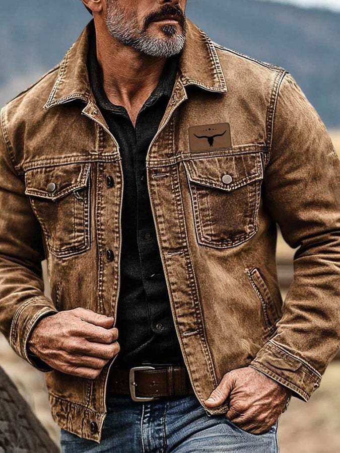 Men's Vintage Western Denim Jacket