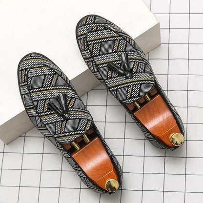 Men'S Fashion All-Match Ethnic Style Casual Leather Shoes