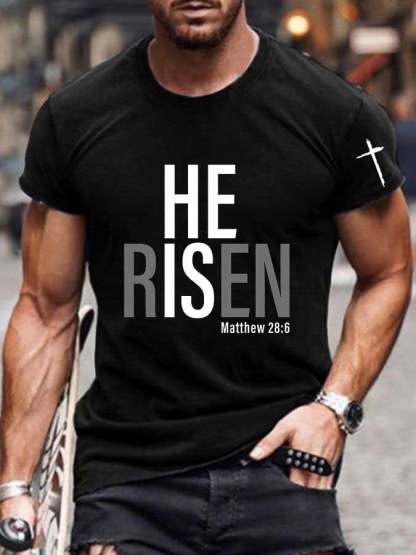 Knitted Men's Faith Print T-shirt