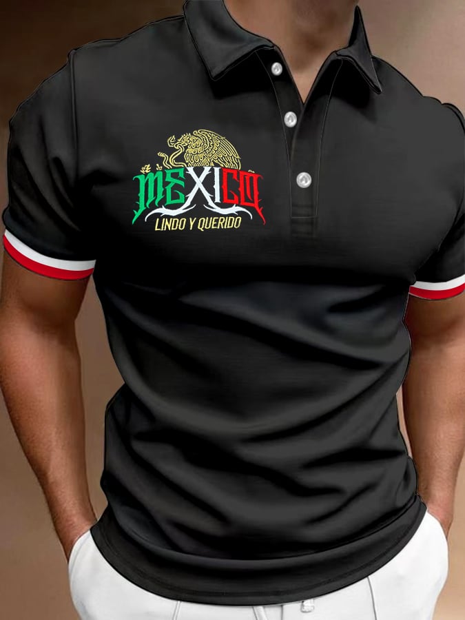 Men's Mexican Independence Day Printed Polo Shirt