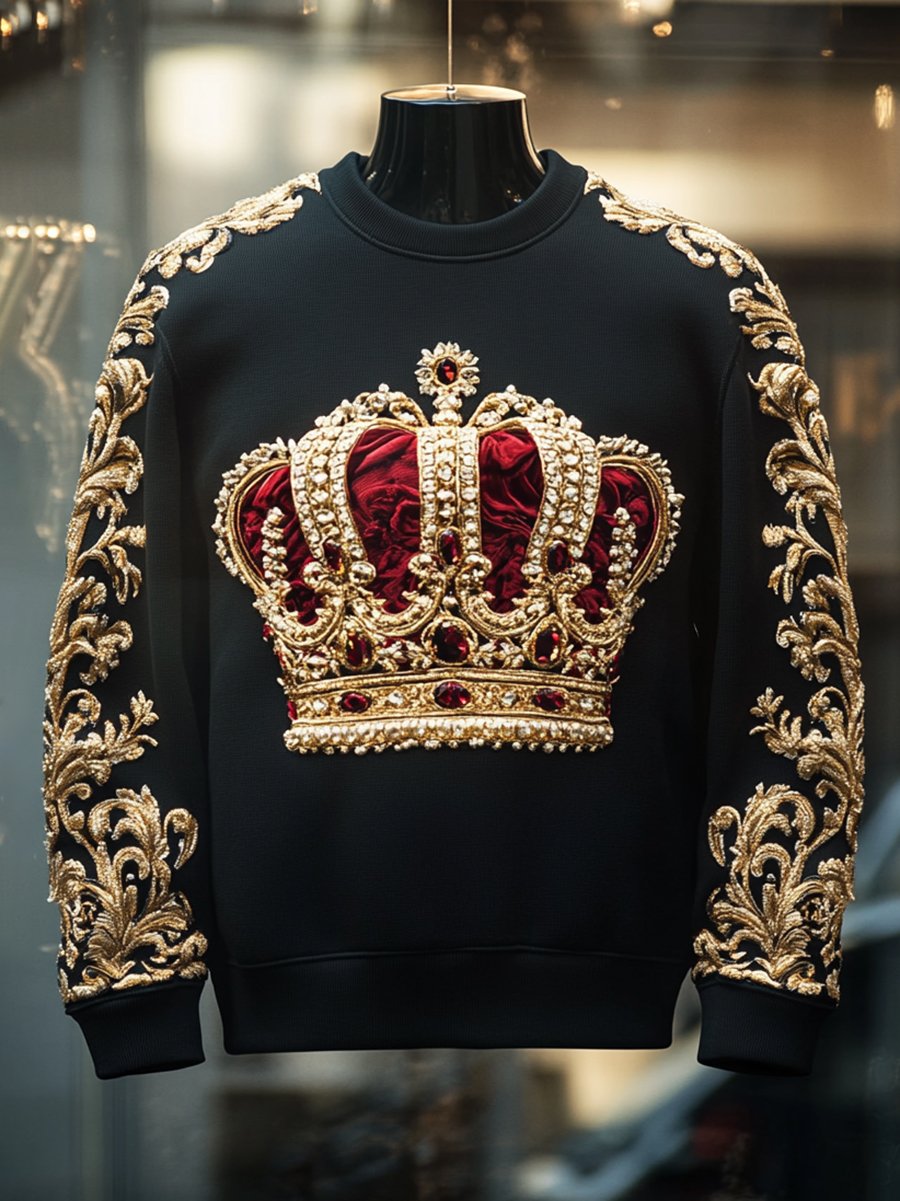 Men's Vintage Luxury Pullover Sweatshirt