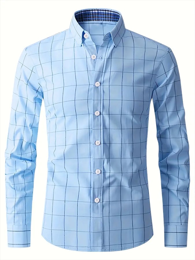 Men's Plaid Business Casual Shirt