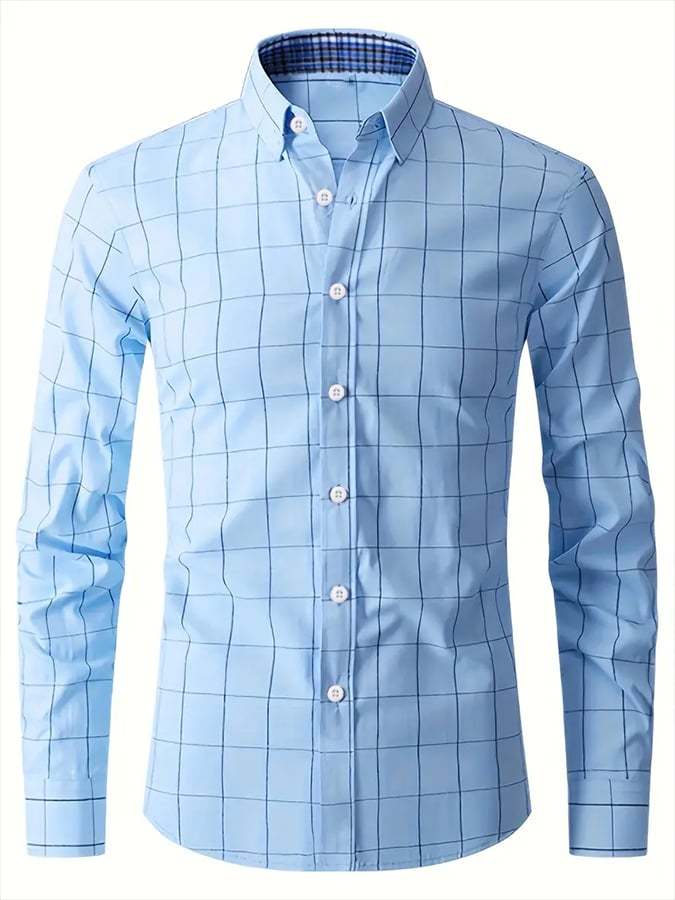 Men's Plaid Business Casual Shirt