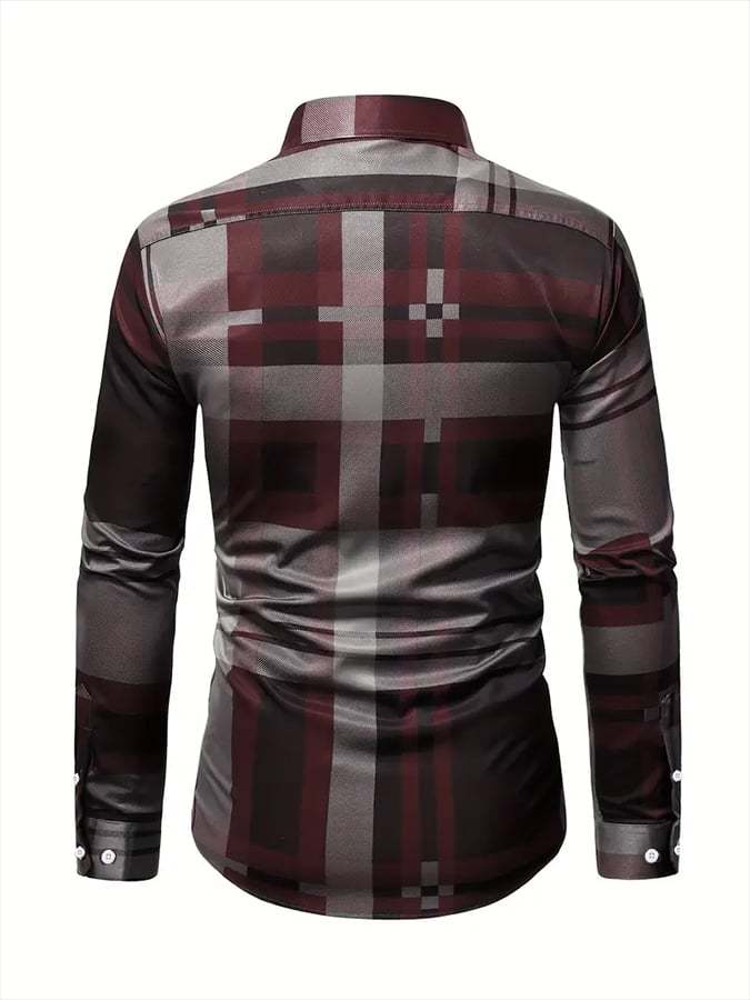 Men's Plaid Business Casual Shirt